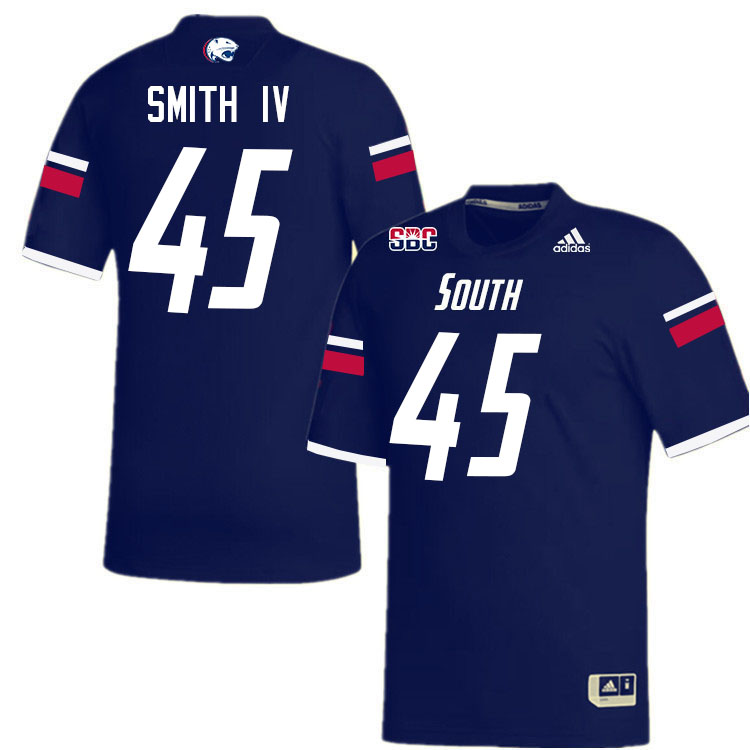 #45 Ed Smith IV South Alabama Jaguars Jerseys,College Football Uniforms,Apparels Stitched-Navy #45 Ed Smith IV South Alabama Jaguars Jerseys,College Football Uniforms,Apparels Stitched-Navy
